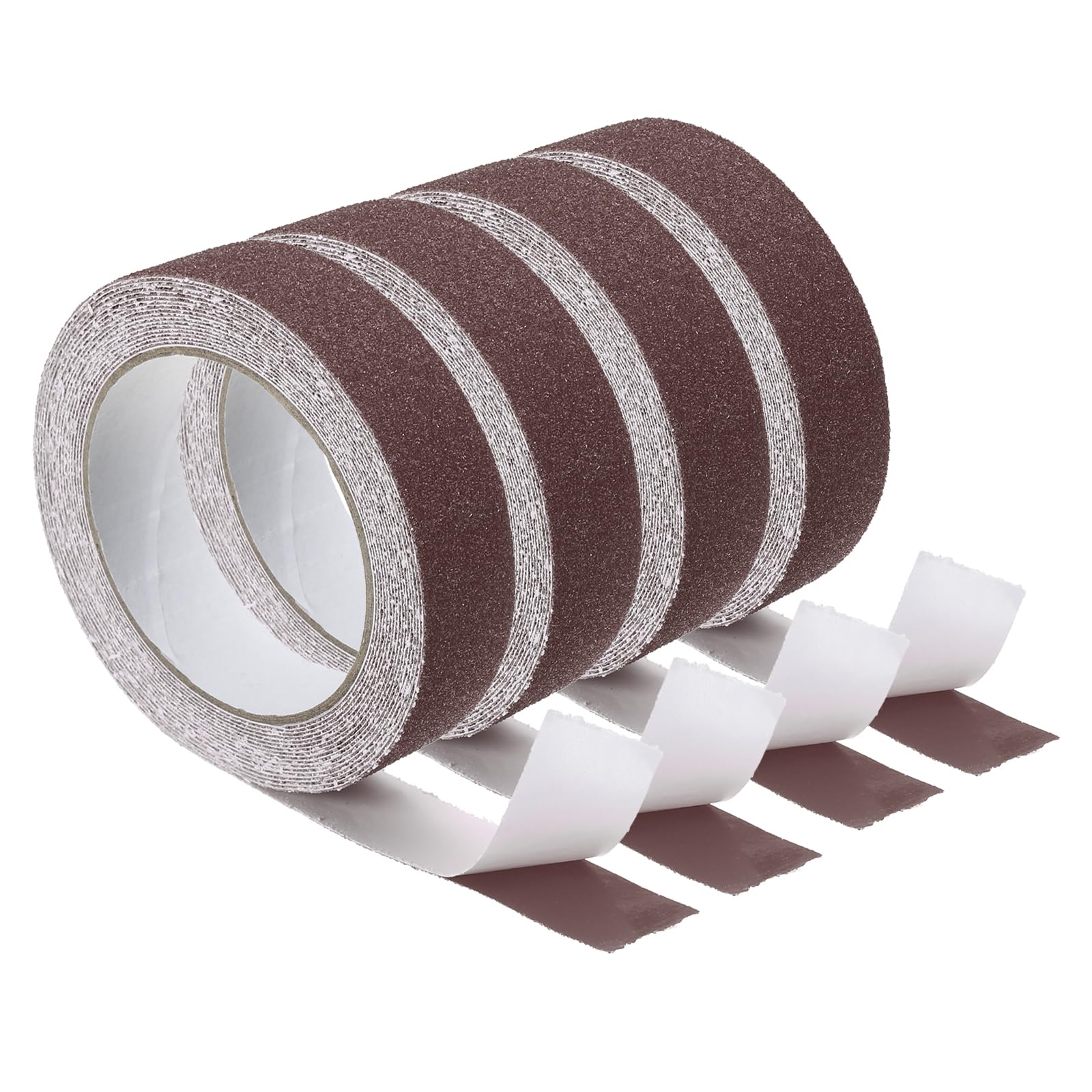 PATIKIL 1 Inch x 16 Ft Anti Slip Traction Tape, 4 Pack Non-Slip Grip Tape Non Skid Tread Safety Tape for Stairs Steps Scooter Deck, Brown