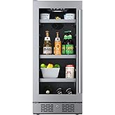 Avallon ABR152SGLH 15 Inch Wide 86 Can Beverage Center with LED Lighting