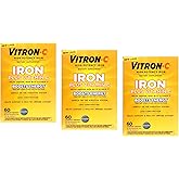 Vitron-C High Potency Iron Supplement with Vitamin C, LimitedQuantity (180 Count Total)