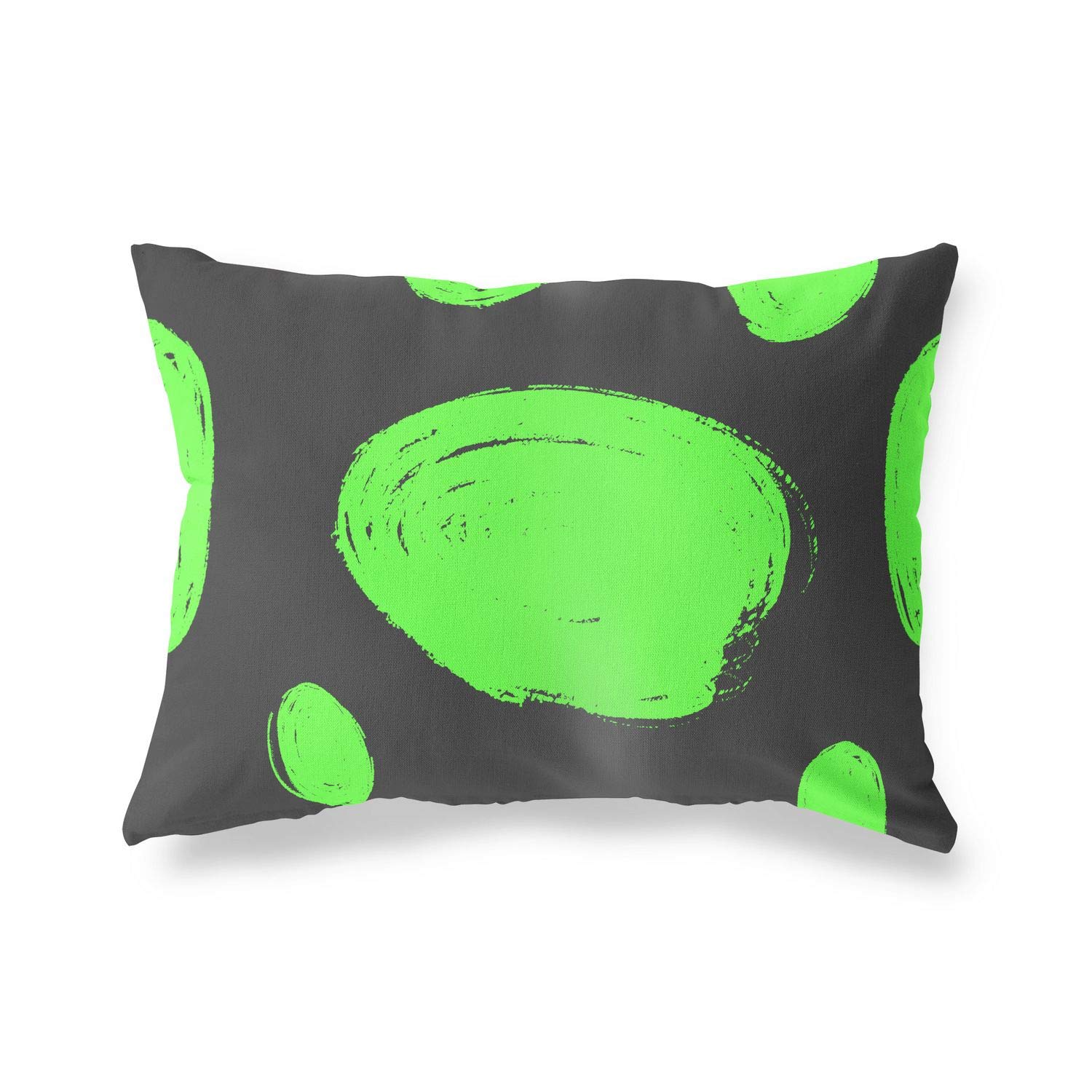BonaMaison Decorative Cushion Cover, Neon Green Fume Throw Pillow Covers, Home Decorative Pillowcases for Livingroom, Sofa, Bedroom, Size: 45X60 Cm - Designed and Manufactured in Turkey