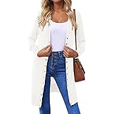 Halife Womens Long Sleeve Cardigans Lightweight Ribbed Neckline Soft Knit Cardigan Sweater with Buttons