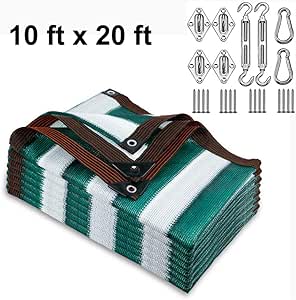 Amazon.com: JFGUOYA Paño de sombra con ojales, 10 pies x 20 pies para