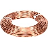 99.9% Soft Copper Wire, 10 Gauge/ 2.6 mm Diameter, 31 Feet / 9.5m, 1 Pound Spool Pure Copper Wire, Jewelry Making Wire Craft Wire