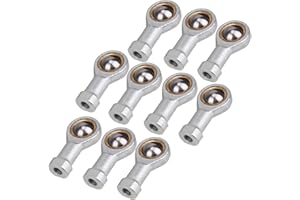 CNBTR 6mm Thread Female Metric Threaded Rod End Joint Bearing 40mm Overall Length Pack of 10