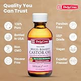 De La Cruz Pure Castor Oil Expeller-Pressed Non-GMO USP 2 FL. OZ. USA Bottled view 3