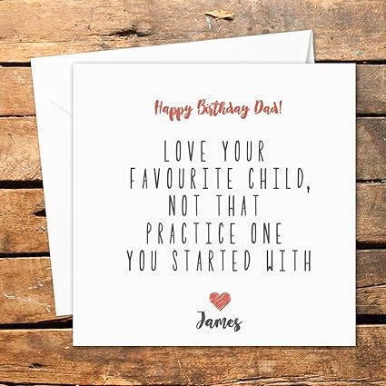 Carte Joyeux Anniversaire Personnalisee Papa Maman Preferes Enfant Humour Blague Amazon Fr Cuisine Maison
