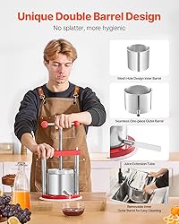 VEVOR 0.44 Gal/1.65L Fruit Wine Press, 2 Stainless