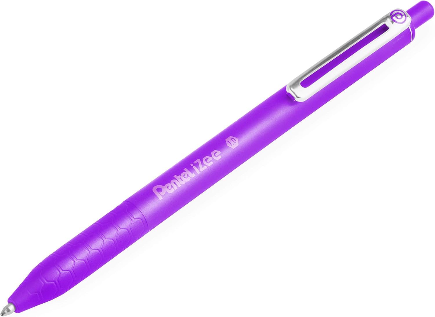 Pentel iZee BX470 Retractable Ballpoint Pen - 1.0mm - Violet - Pack of 14 - Image 3