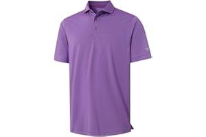 M MAELREG Short and Long Sleeve Polo Shirts for Men Dry Fit Performance Moisture Wicking Sport Pin Striped Mens Golf Shirts