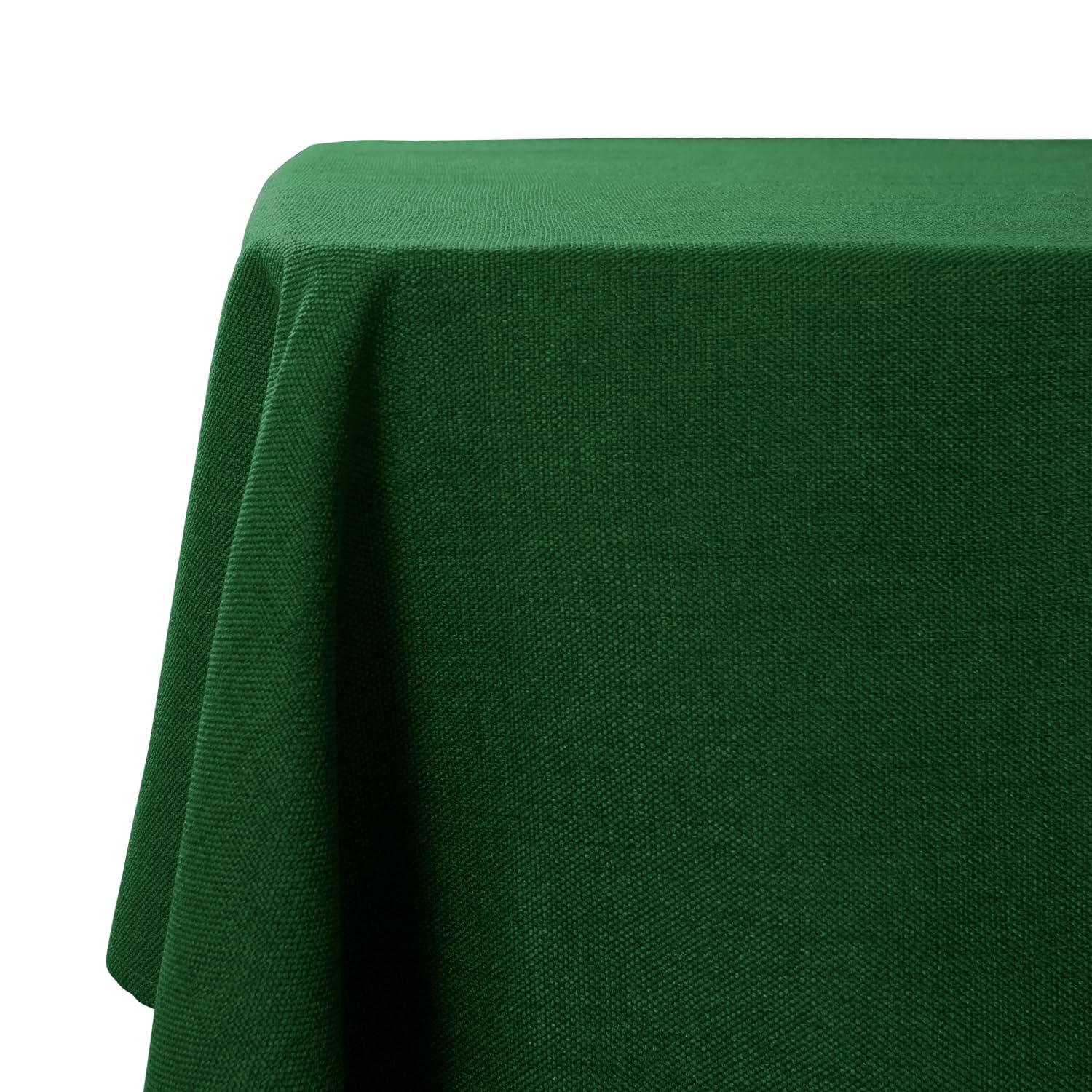 WAITER TREE Table Cloth 145x300 cm Rectangular Wipe Clean Table Cover, Emerald Faux Linen Wipeable Waterproof Tablecloth for Outdoor Picnic Dining Kitchen Party - Dark Green — image 1