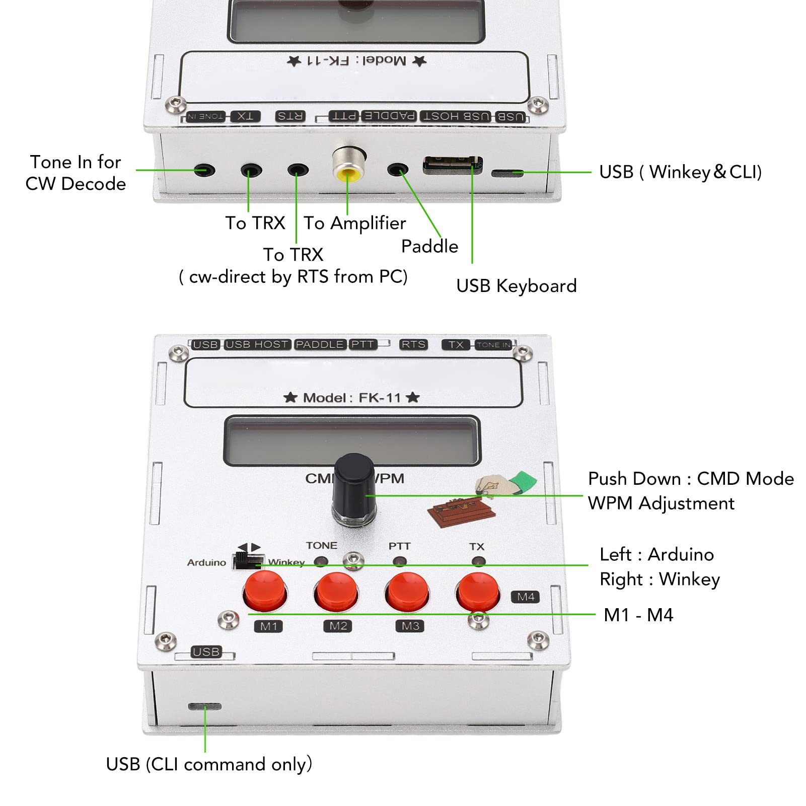 Mua K3NG Keyer Module, Multi Use CW K3NG Keyer Aluminum Alloy Open ...