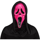 Fun World Hot Pink Ghost Face Adult Fluorescent Mask