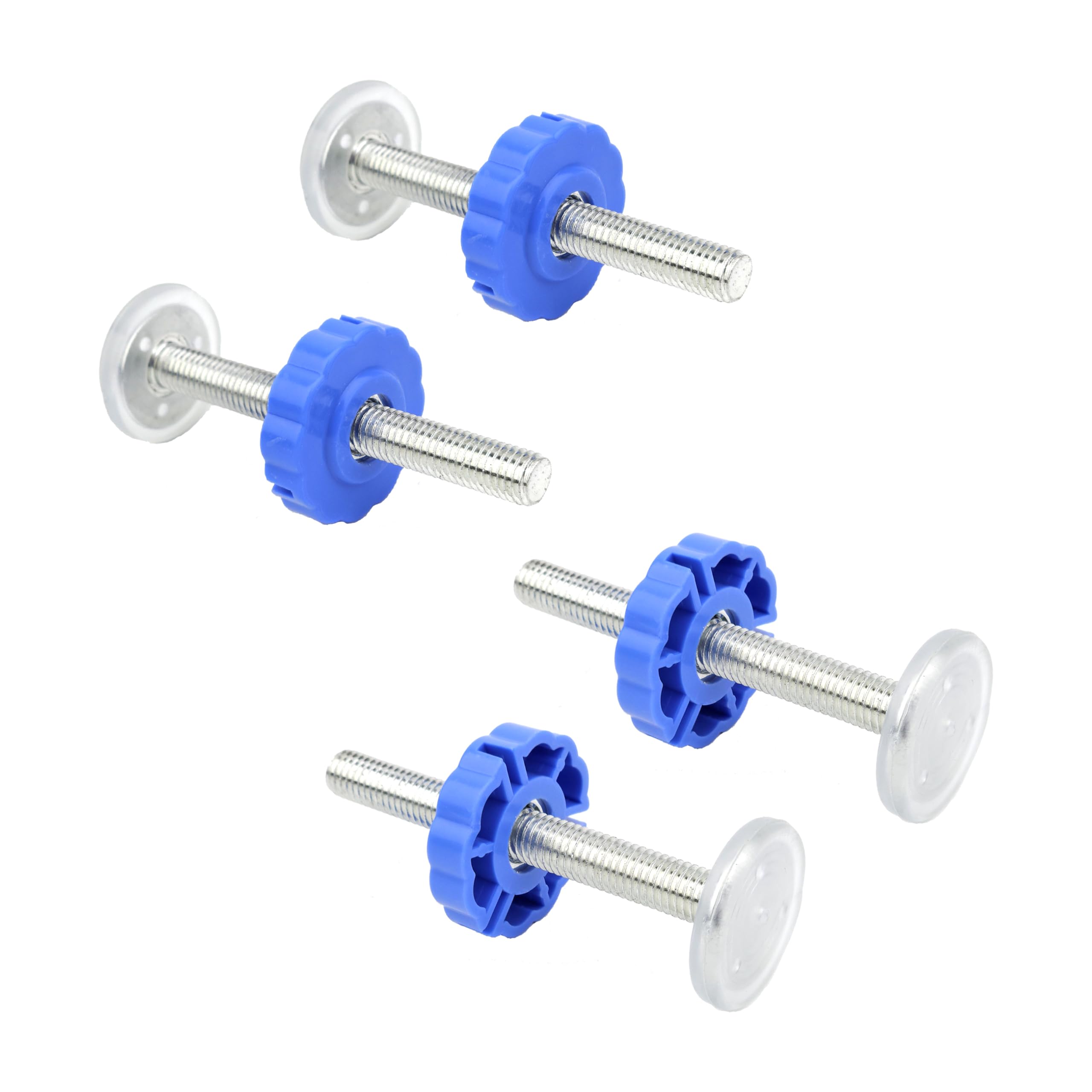 Stair Gate Pressure Fit Spares Set - 4 Pack M10 Safety Gates for Kids Spindle Bolts, for Pet and Baby Gates, Extension Fittings with No Drill Installation (Blue, 10 CM)