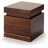 Evergreen Memorials Handcrafted Walnut Wooden Urn for Human Ashes Adult, Walnut Wooden Decorative Urn for Adult Ashes Male & Female, Up to 220 Lbs