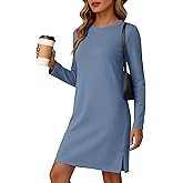 FREEOAK Dresses for Women 2025 Casual Long Sleeve Dress Trendy Fall Spring Vacation Travel Airport Outfits