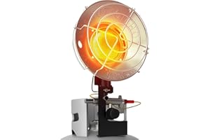 Buyplus Propane Heater 15,000BTU, Portable Outdoor Propane Heater with 3 Adjustable Modes & Safety Shut-off Valve, Single Tank Top Tent Heaters for Camping, Fishing, Outdoor Use, Red