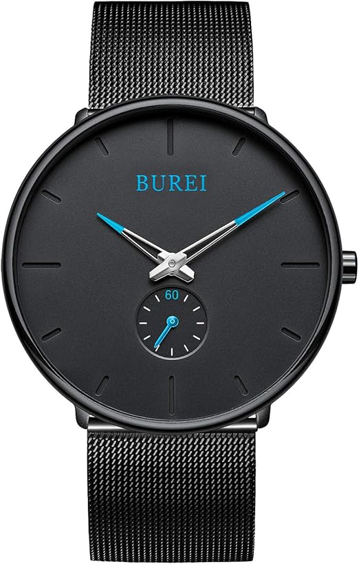 burei men's fashion minimalist wrist watch