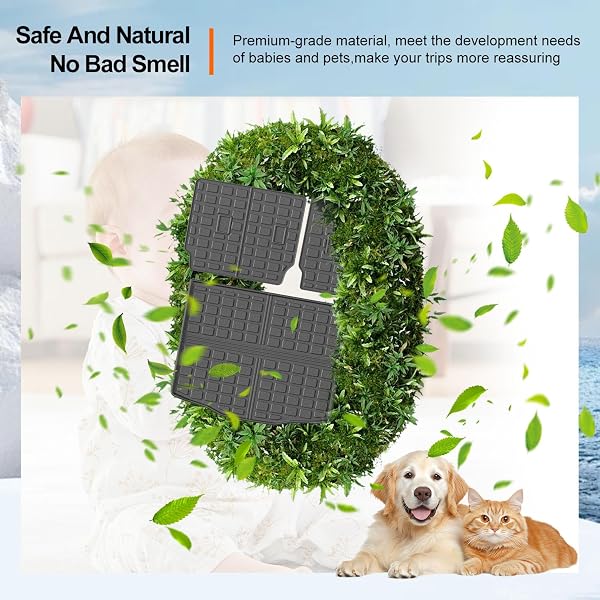 POWOQ CARGO LINER COMPATIBLE WITH 2020-2026 FORD ESCAPE TRUNK MAT ALL SEASON PROTECTION TPE CARGO MAT REPLACEMENT FOR 2020 2021 2022 2023 2024 2025 2026 FORD ESCAPE ACCESSORIES