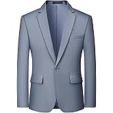 MAGE MALE Men's One Button Suit Jacket Elegant Solid Color Blazers Slim Fit Lightweight Sport Coats Blazer