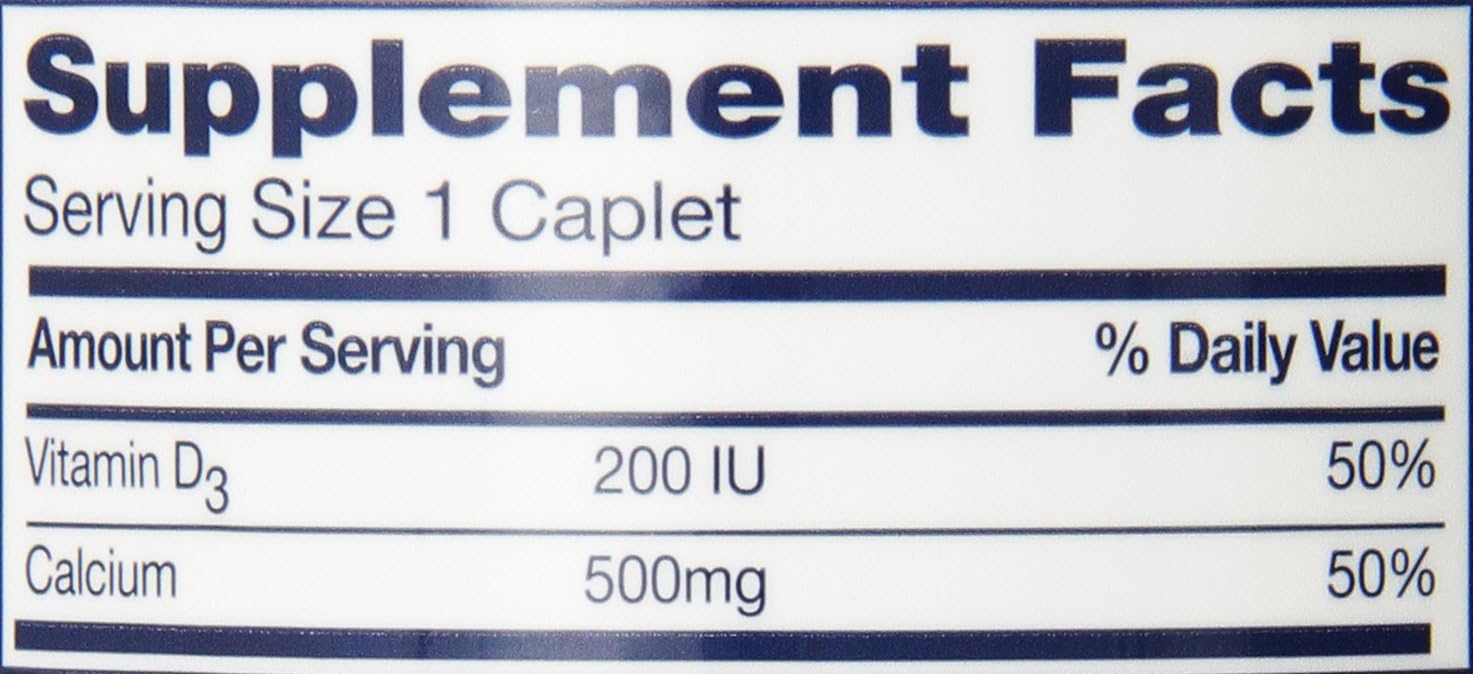 Os-Cal Calcium + D3 500 mg Calcium Supplement with 200 IU Vitamin D3 to Help Maintain Strong Bones, Coated Caplets - 210 Count: Health & Personal Care