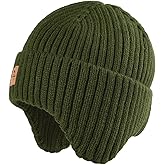 Baby Beanie Fleece Lined Toddler Winter Hat with Ear Flaps Little Girls Boys Warm Hats Cute Beanies for Kids