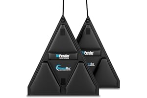 WAVESRX PWC Fender Bumper & Soft Loop Cleats for Safe and Convenient Jet Ski Docking - Patented TriFender Protects Jetski from Dock Rash & Scratches Folding Design with Adjustable Bungee