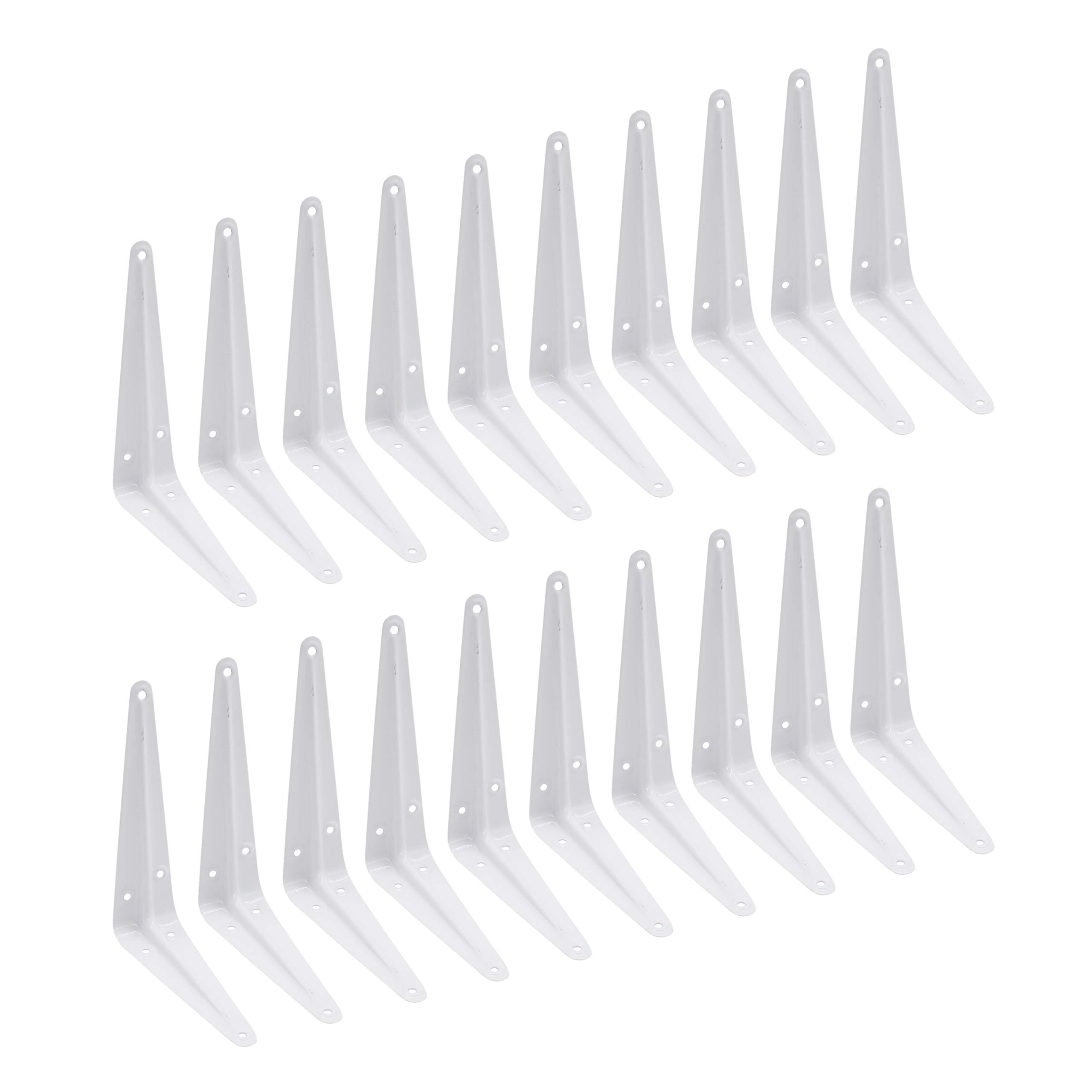 EAI London Shelf Brackets | White 150x125mm / 6x5 Inch Shelving Support Bracket | Pack of 20