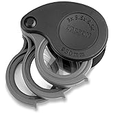 Carson TriView 3X/5.5X/8.5X Folding Magnifier Loupe with Built-in Case (TV-36)