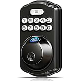 Veise KS02A Fingerprint Keyless Entry Door Lock, Auto Lock, Electronic Keypad Deadbolt for Front Door, Biometric, Anti-Peepin