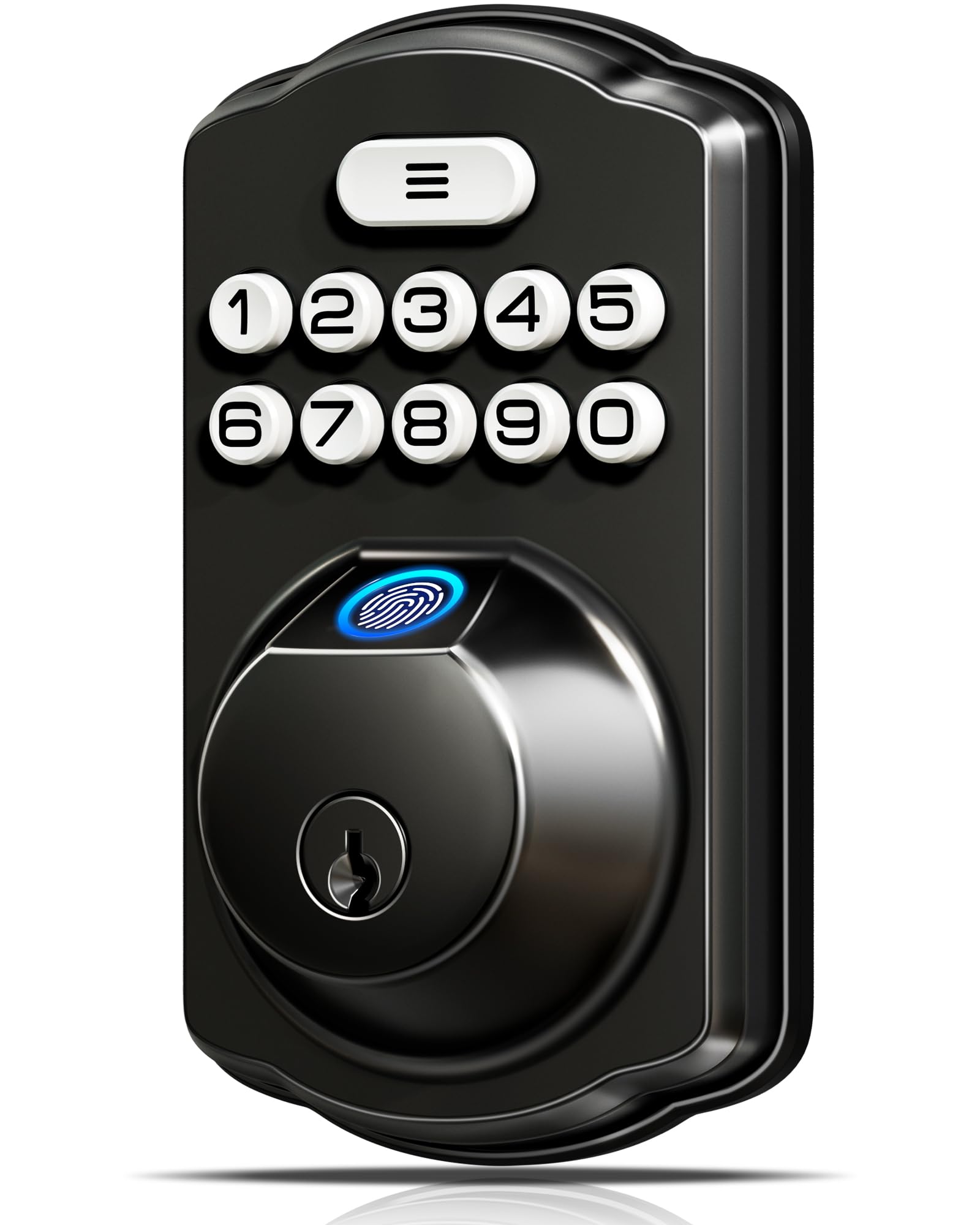 Photo 1 of Veise Fingerprint Door Lock, Keyless Entry, Auto Lock, Electronic Keypad Deadbolt for Front Door, Biometric, Anti-Peeking Password, Easy Install, Matte Black
