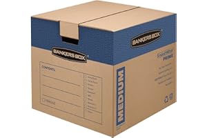 Bankers Box SmoothMove Prime Moving Boxes, Medium, 8-Pack, (0062806)