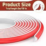 Fixmend TPE Quadrant Trim 12mm x 9mm Self Adhesive White 3m view 2