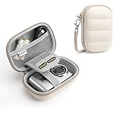 YINKECASE Digital Camera Case Compatible with CAMKORY DC403/ KODAK PIXPRO FZ55/ FZ45/ STUOGYUM DC402-AF, Small Hard Shell Bag with SD Card Storage for Travel (Beige