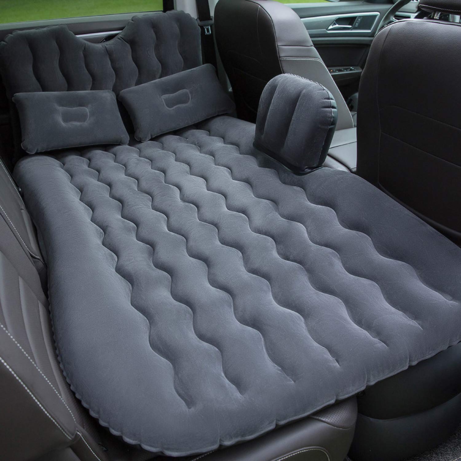 Icelus Inflatable Car Air Mattress for Back Seat of Cars, Camping Bed, Portable Blow Up Mattress, 135×90 cm, Universal SUV