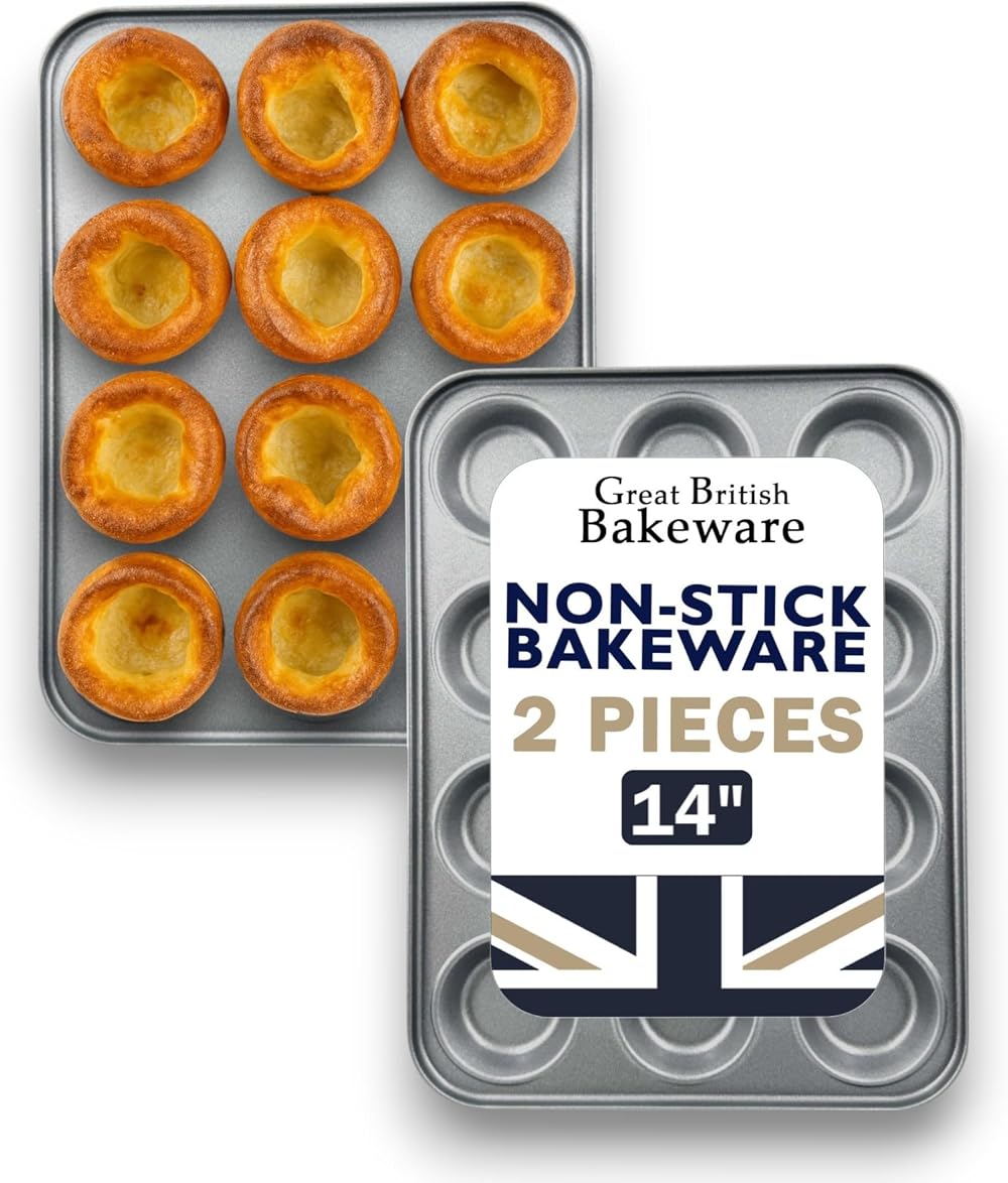 Samuel Groves Great British Bakeware 2 Pack 12 Cup Yorkshire Pudding Tray 36cm