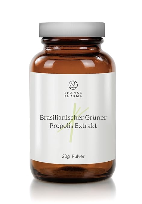 Grüner Propolis Trockenextrakt - Spitzenqualität aus Brasilien Pulver 20G - Propolis Extrakt OHNE Alkohol - 100% Natürlich un