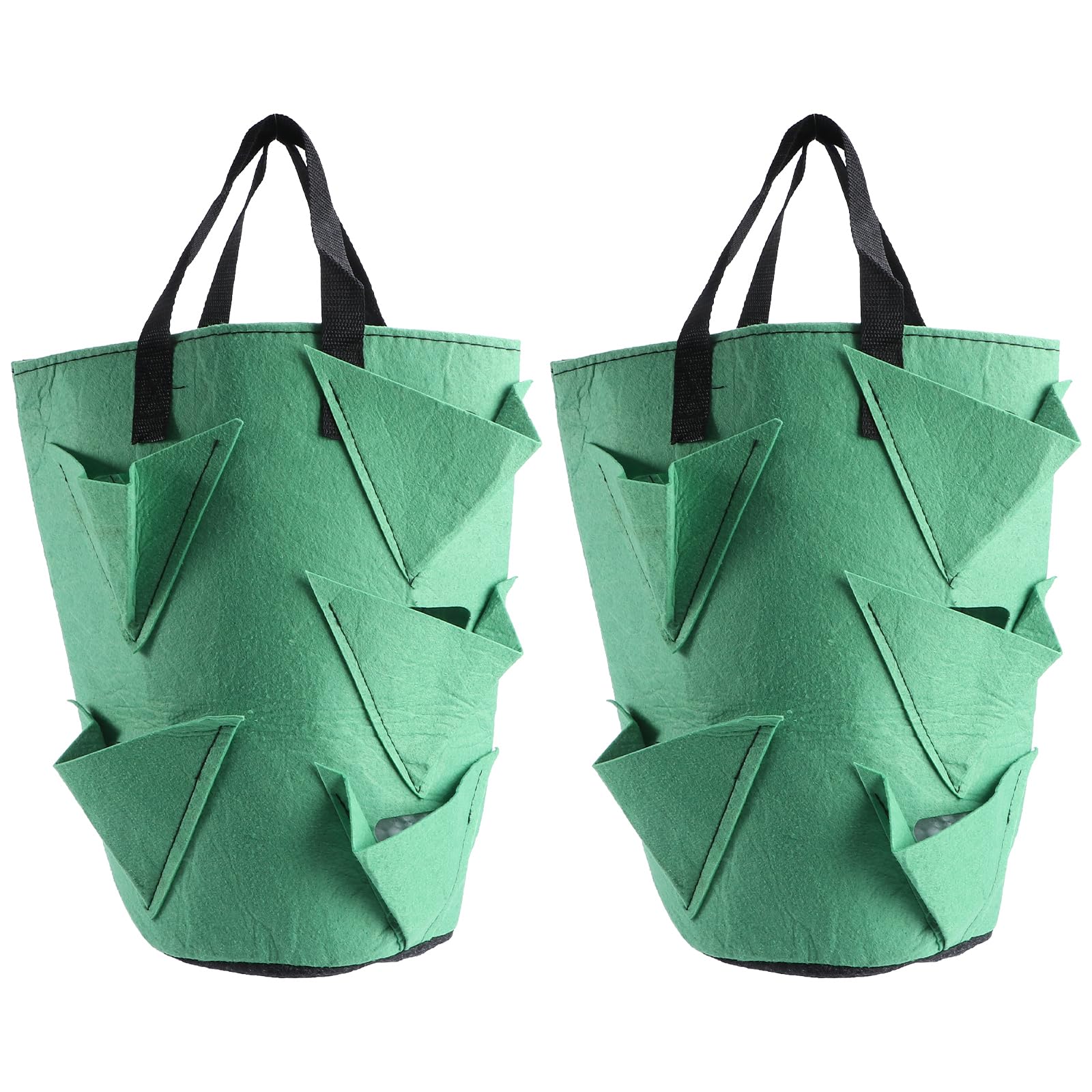 Potato Grow Bags 2pcs Hanging Strawberry Planter Portable Vegetable Flower Planting Bags Bare Root Plant Growing Nursery Pouch for Accessories Potato Grow Bag