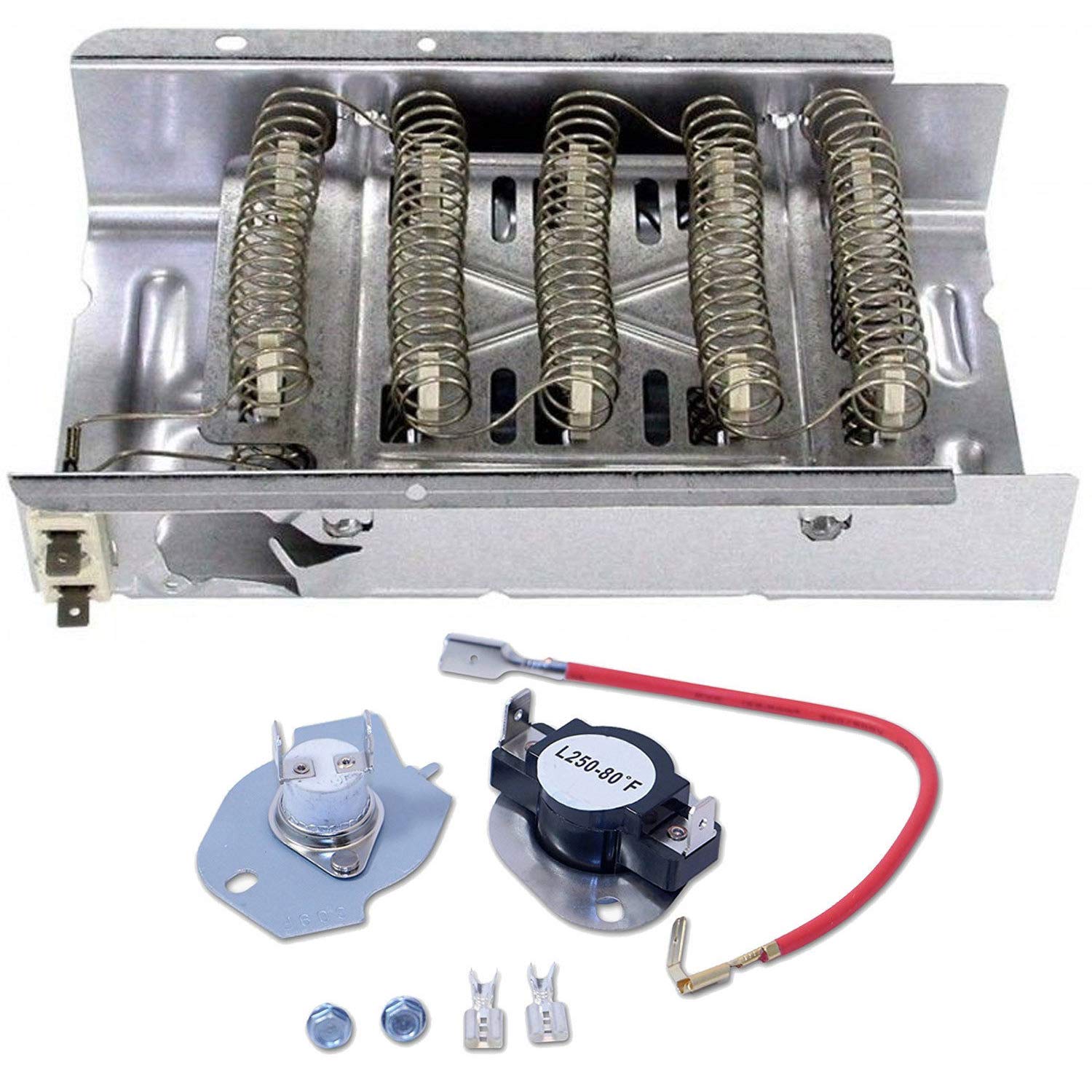 Dryer Heating Element for Whirlpool Kenmore Maytag w/Thermostat Kit