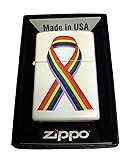 Zippo Custom Lighter - LGTBQ Gay Pride Ribbon