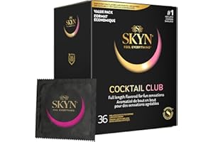 SKYN Cocktail Club Flavored Latex-Free Lubricated Condoms, 36 Condoms