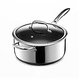 HexClad Hybrid Nonstick 5-Quart Saucepan with