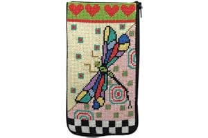 Alice Peterson Eyeglass Case - Dragonfly - Needlepoint Kit