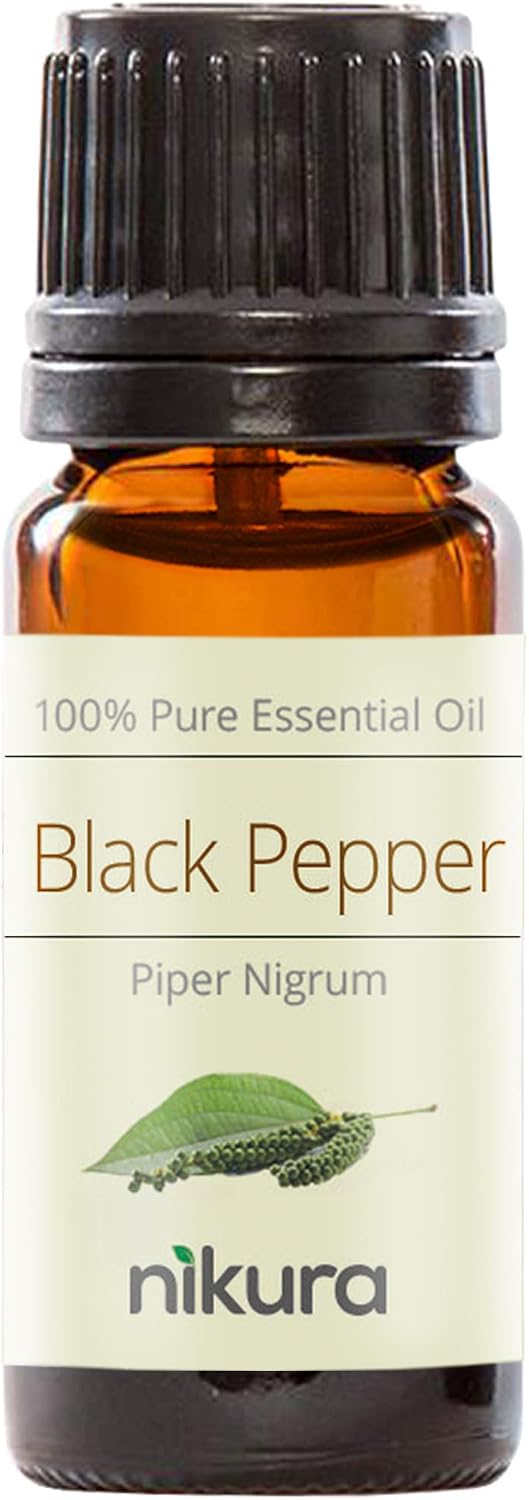 Nikura Black Pepper Essential Oil - 10ml, Yellow, 10 ml (Pack of 1) - Image 3