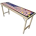 6-Foot Premium Shuffleboard Table w/Folding Legs, Pucks, and Optional LED Lights - Awesome Graphics - Choose Your Model