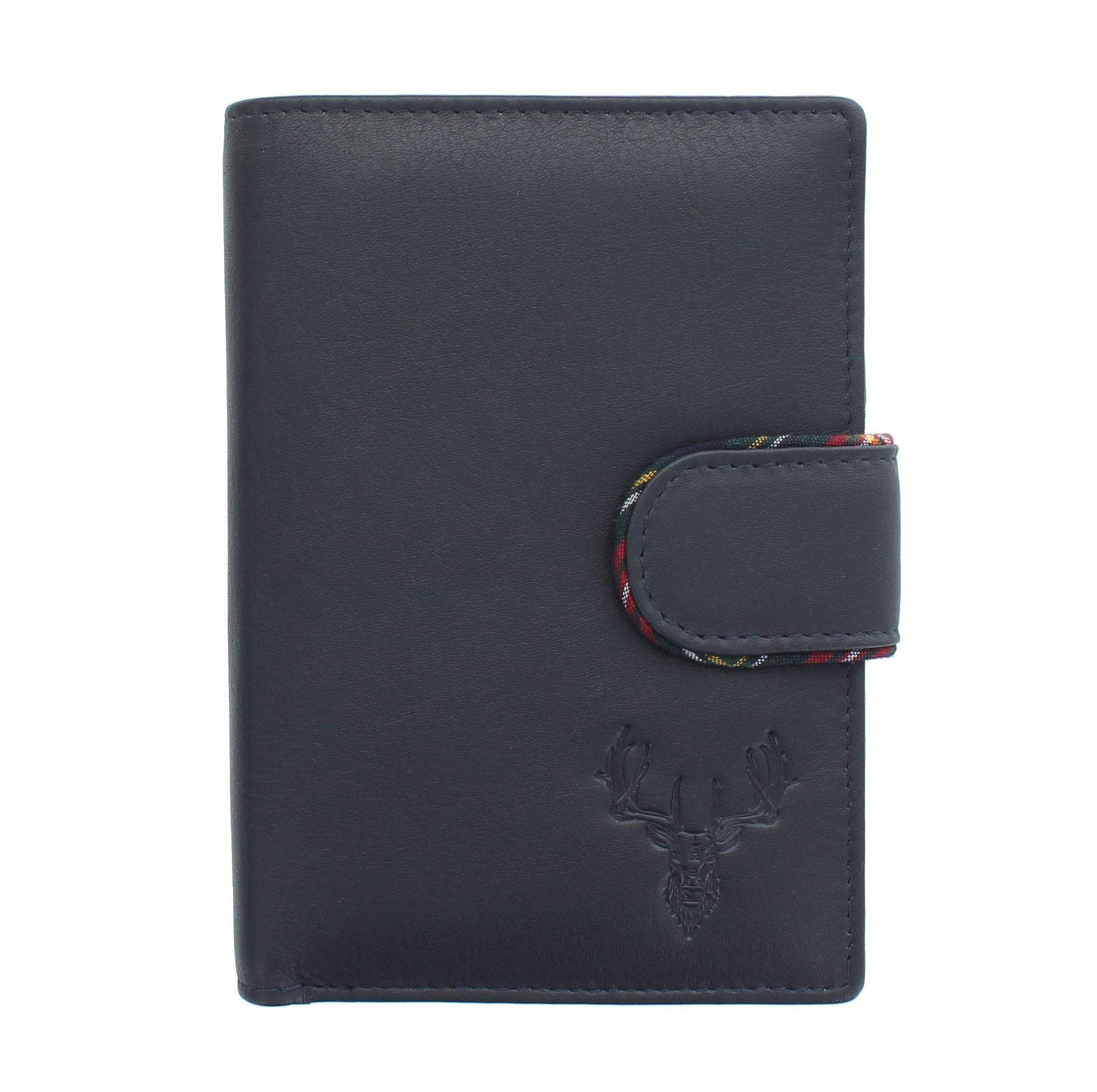 Mala Braemar Range Leather Purse RFID 3449_7 Navy