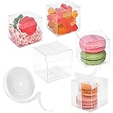 Jutieuo 100 Pack 2x2x2 Inches Clear Favor Boxes