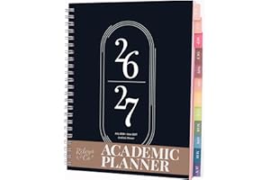 Rileys Academic Planner 2026-2027, Daily, Weekly & Monthly Planner, July 2026 - June 2027, Student Notes Pages, Twin-Wire Bin