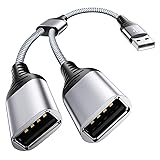 ANDTOBO USB Splitter, USB 2.0 A Male to 2 Dual USB