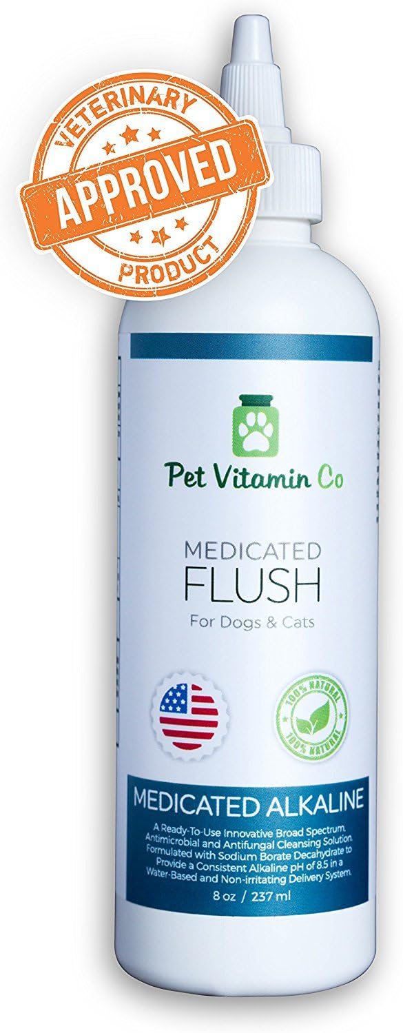 Pet Vitamin Co - Medicated Alkaline Antiseptic Wound Cleansing Flush - 8 fl oz