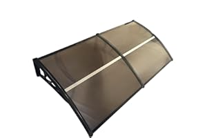 Panana Door Canopy Outdoor Awning, 80''x40''Window Garden Canopy Patio Porch Awning, Rain Shelter Cover,80/100/200/300CM (78.74x39.37x11 inch, Brown)